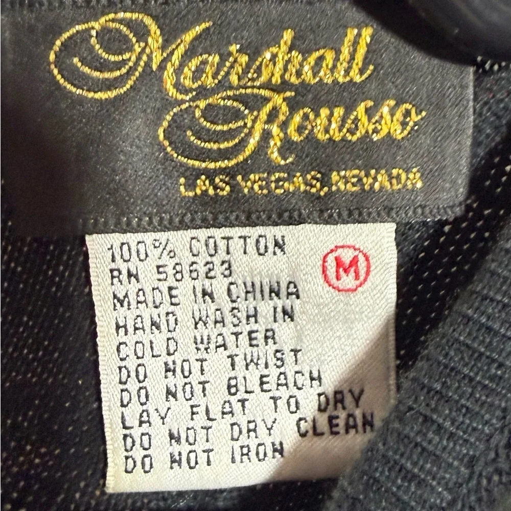 Vintage Marshall Ruosso Las Vegas Black sweater with rainbow sequin explosion - Picture 3 of 4